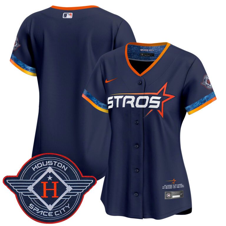 Women Houston Astros blank blue 2025 City Connect Vapor Limited Stitched Jersey